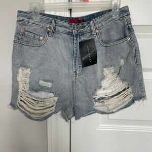 Signature 8- Ripped Denim Shorts